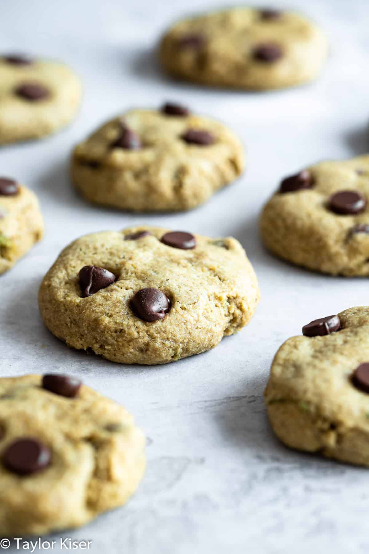 healthy chocolate chip cookies on a table