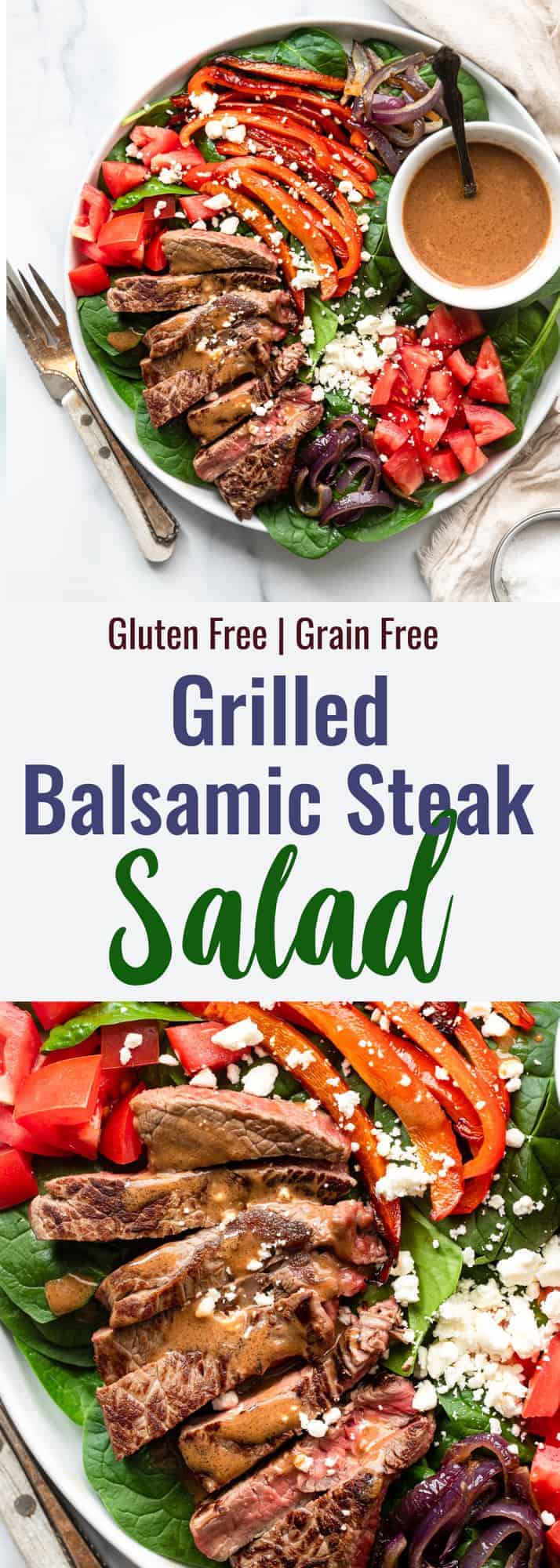 Balsamic Steak Salada Collage photo