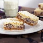 Skinny Almond Joy Cheesecake Bar {GF} - Food Faith Fitness