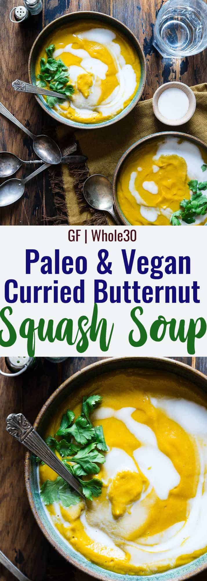 Paleo Butternut Squash Soup collage photo