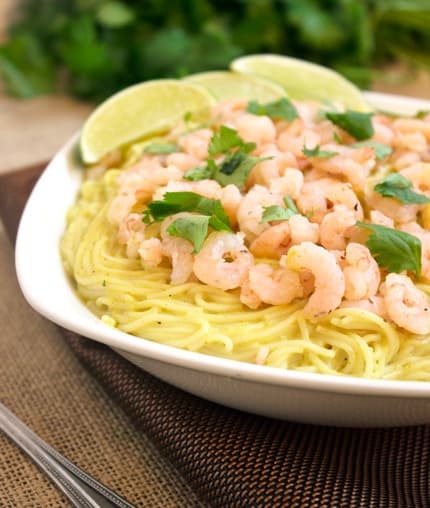 Creamy Curry Pasta with Shrimp {Gluten Free & Low fat} - Food Faith Fitness