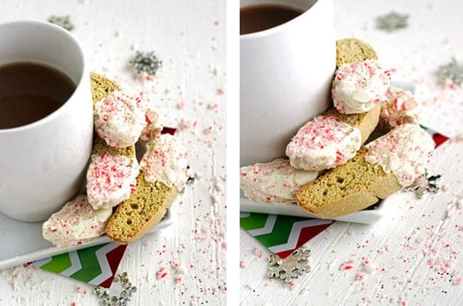 White Chocolate Peppermint Biscotti {Whole Wheat, Low Calorie/Fat & Zero Butter} - Food Faith Fitness