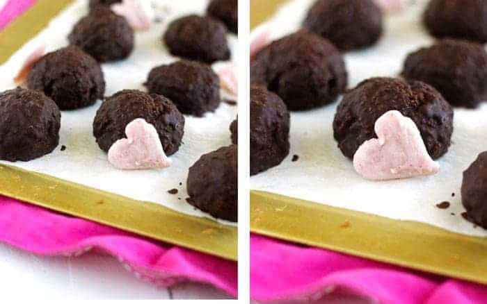 Raspberry Cheesecake Stuffed Coconut Quinoa Bites with Dark Chocolate Glaze {Gluten free} - Food Faith Fitness