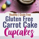 Gluten Free Carrot Cake Cupcakes - These Gluten Free Carrot Cake Cupcakes with Coconut Flour are tender, light, moist and perfectly spicy-sweet! No one will believe they are gluten free! Dairy free option included! | #Foodfaithfitness | #Glutenfree #Dairyfree #Easter #Healthy #Cupcakes