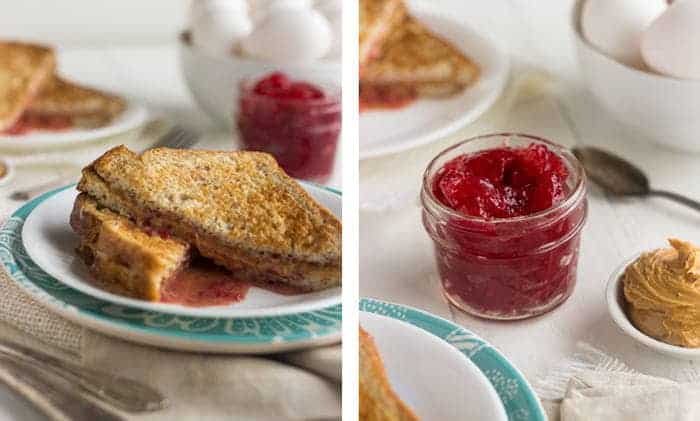 Skinny PB & J French Toast {Low Calorie, Low Fat, Whole Wheat + High Protein} -Food Faith Fitness