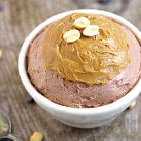 High Protein Chocolate Peanut Butter "Cheesecake"