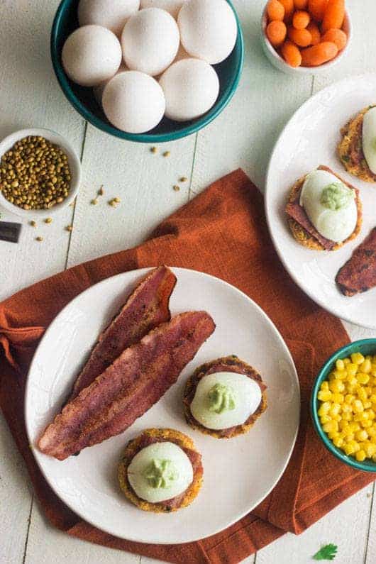 Mexican Carrot Fritters with Bacon and Egg #glutenfree #Healthy #Breakfast #Recipe - Food Faith Fitness