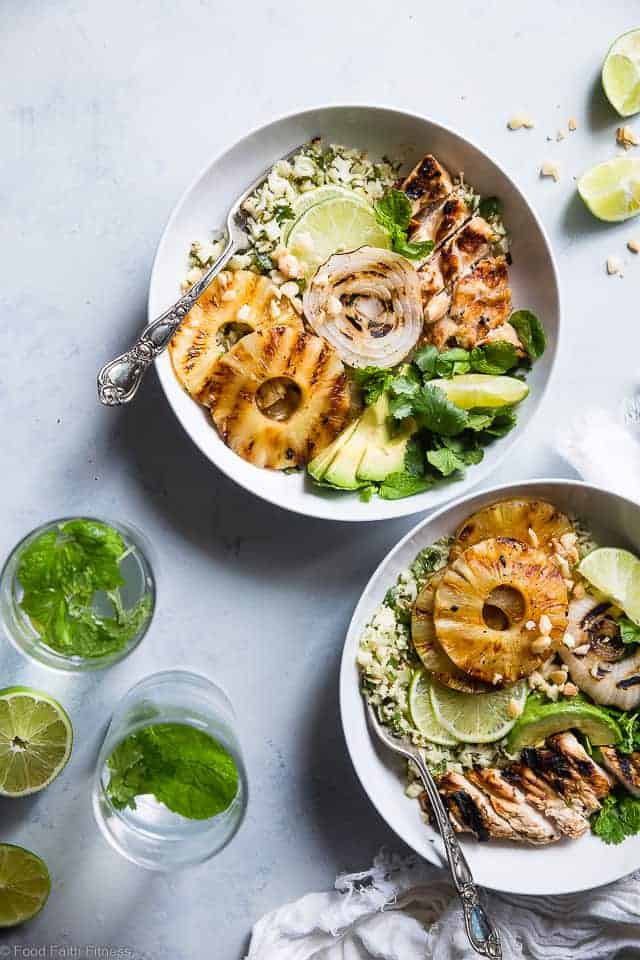 Grilled Tropical Chicken Bowls