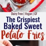 baked sweet potato fries collage photo