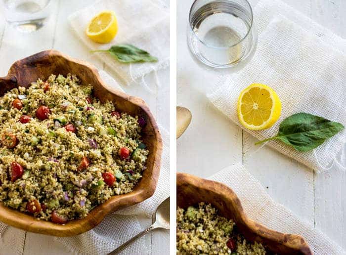 Mediterranean Couscous Salad - A quick, easy and healthy salad that is always a crowd pleaser! | Food Faith Fitness| #salad #recipe #couscous