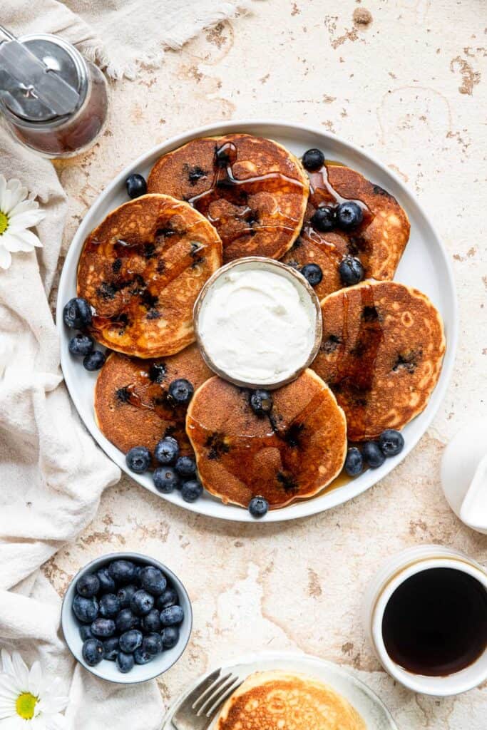 Whole Wheat Blueberry Pancakes with Ricotta | Food Faith Fitness