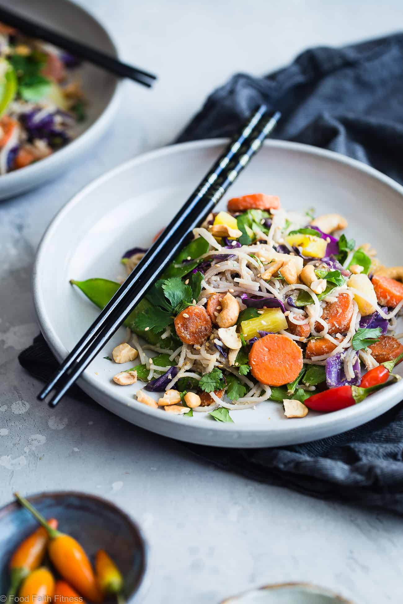 Vegan "Honey" Ginger Stir Fry with Cashew Cream  -  This Easy Healthy Vegetarian Stir Fry is a simple and quick vegan friendly dinner that is LOADED with vegetables and flavor! Even picky eaters will love this simple, dairy and gluten free recipe! | #Foodfaithfitness.com | #vegan #vegetarian #stirfry #glutenfree #healthy