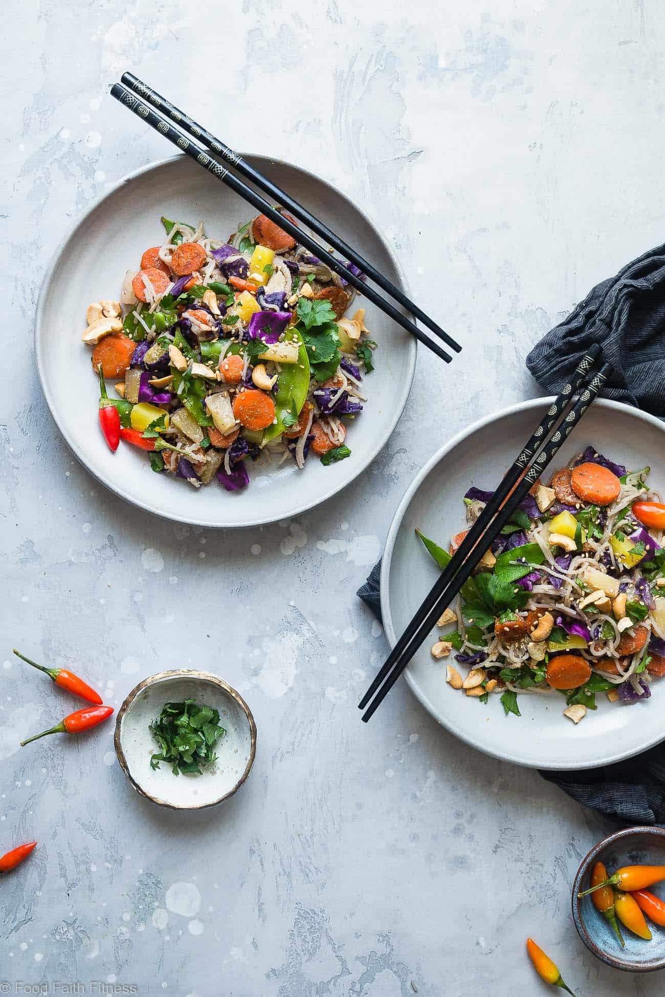 Vegan "Honey" Ginger Stir Fry with Cashew Cream  -  This Easy Healthy Vegetarian Stir Fry is a simple and quick vegan friendly dinner that is LOADED with vegetables and flavor! Even picky eaters will love this simple, dairy and gluten free recipe! | #Foodfaithfitness.com | #vegan #vegetarian #stirfry #glutenfree #healthy