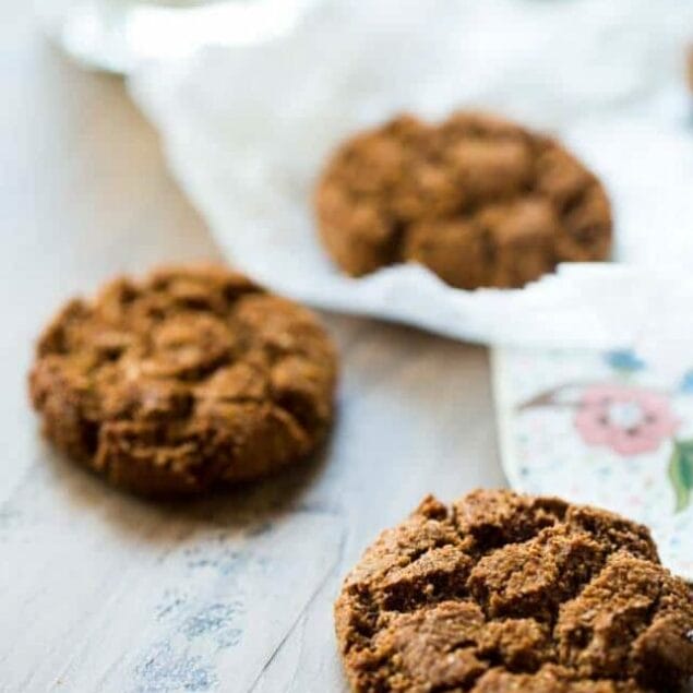 Paleo Gingersnaps - Completely butter free, gluten free and grain free, you will be amazed that these Christmas cookies taste better than Grandmas! Seriously, the best! | Foodfaithfitness.com | #recipe