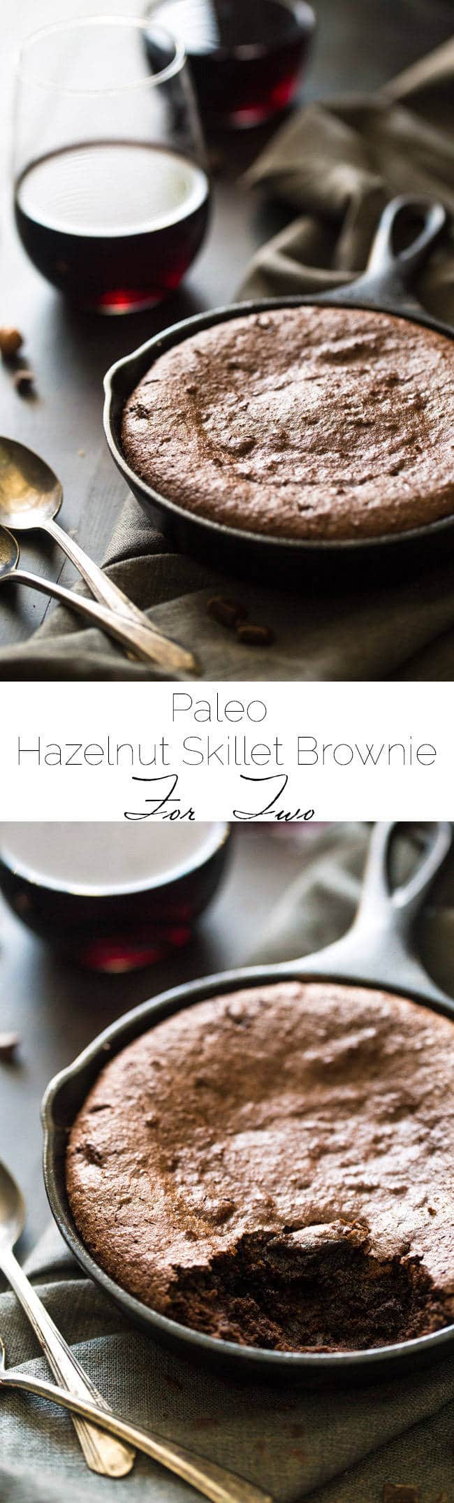 Hazelnut Paleo Brownies for Two - Ultra rich and fudgy you would never know these are gluten free and healthy! So easy and ready in under 30 mins! | Foodfaithfitness.com | @FoodFaithFit