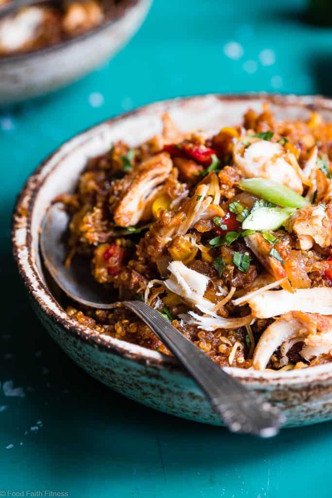 Healthy BBQ Chicken Quinoa Casserole Food Faith Fitness