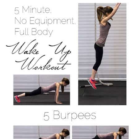 5 Minute , Do ANYWHERE workout with a VIDEO! - You don't need any equipment, and can do this in your PJS! A quick and easy workout that will burn calories all day long! | Foodfaithfitness.com | @FoodFaithFit