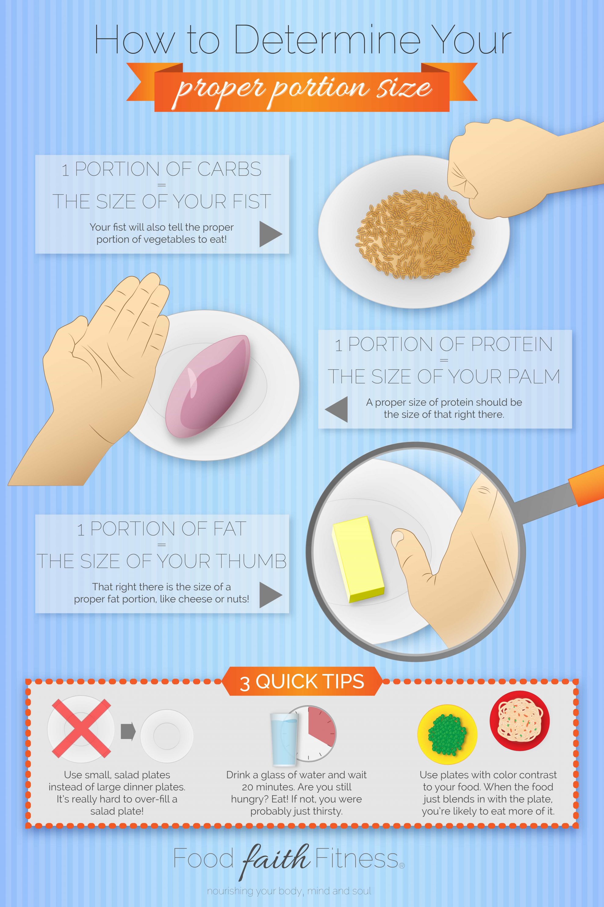 Top Tips for Portion Control - Ever wondered how to measure portion size or how to control your eating? I'm sharing my easy top tips for portion control! | Foodfaithfitness.com | @FoodFaithFit