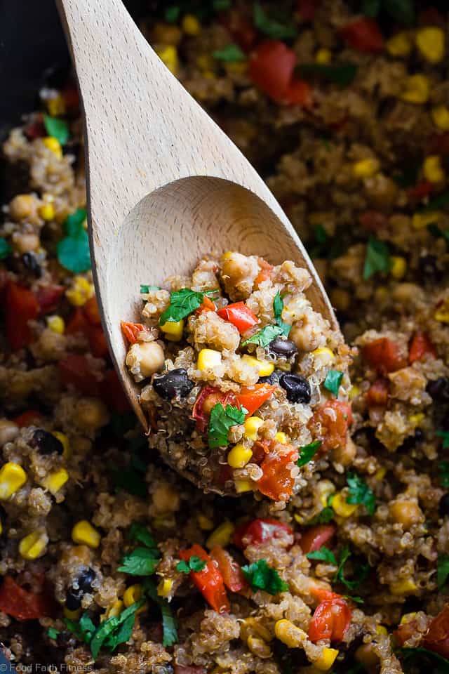 One Pan Mexican Quinoa Casserole (Slow Cooker) via Food Faith Fitness