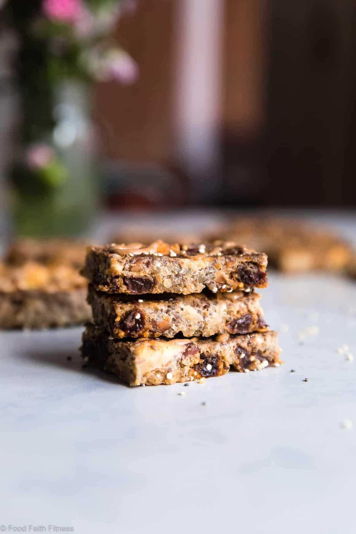 Healthy Quinoa Bars Recipe in the Slow Cooker - The slow cooker basically makes these easy quinoa breakfast bars for you! Gluten and dairy free and loaded with fiber to keep you full! Great for snacks too! | #Foodfaithfitness |