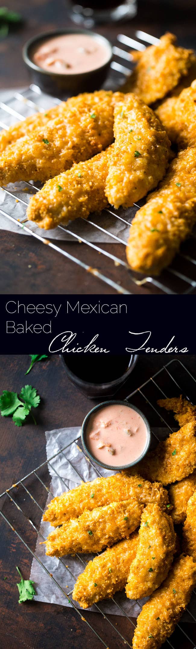 Cheesy Mexican Baked Chicken Tenders with Couscous Crust - It only takes 5 ingredients to make this super easy, healthy meal that the whole family will love! | Foodfaithfitness.com | @Foodfaithfit