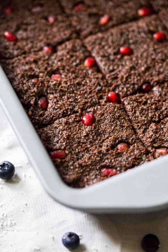 Superfood Raw Paleo Brownies - Made in the food processor and are a no-bake, healthy treat that is loaded with superfoods and protein! Easy and delicious! | Foodfaithfitness.com | @FoodFaithFit