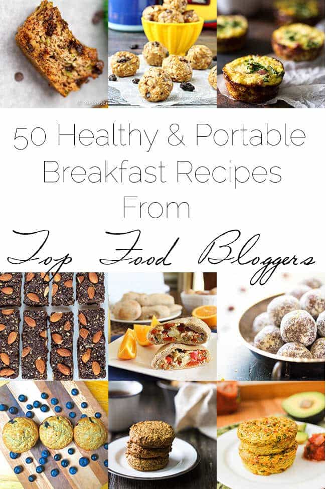 50 Portable, Healthy Breakfast Recipes From Top Bloggers | Foodfaithfitness.com | @FoodFaithFit