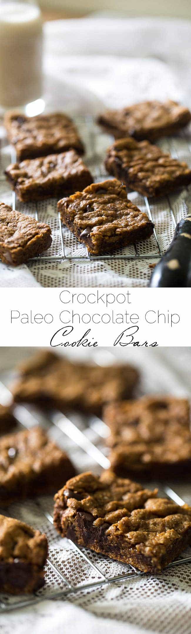 Crock Pot Paleo Cookies with Chocolate Chips – Let the crock pot do the work for you with these cookies that are loaded with gooey chocolate! An easy, healthy, grain-free treat! | Foodfaithfitness.com | @FoodFaithFit