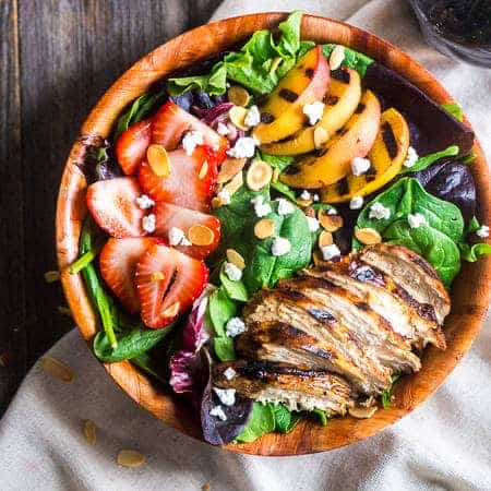 Strawberry Salad with Grilled Nectarines 