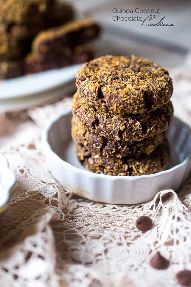 Chocolate Coconut Quinoa Cookies | Foodfaithfitness.com | @FoodFaithFit