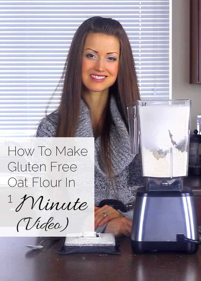 How to Make Oat Flour in One Minute - An easy way to make gluten free flour at home for so much cheaper than buying!! | FoodFaithfitness.com | #Foodfaithfitness | #glutenfree #oatflour #healthy