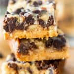 Paleo and Vegan Magic Cookie Bars - These magic cookie bars are a healthier remake of the classic dessert! You'll never know they're gluten, grain, dairy and refined sugar free! | Foodfaithfitness.com | @FoodFaithFit