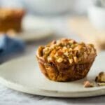 Paleo Egg Muffins with Maple Almond Sweet Potato Noodles and Bacon on Food Faith Fitness - A healthy, gluten free breakfast or snack!