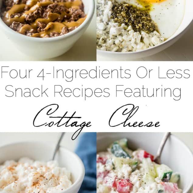 4 Four-Ingredient or Less Snack Recipes with Cottage Chees - A list of 4 healthy snack recipes that feature cottage cheese and have 4 ingredients or less! A great resource to find easy, simple snack ideas in one place! | Foodfaithfitness.com | @FoodFaithFit