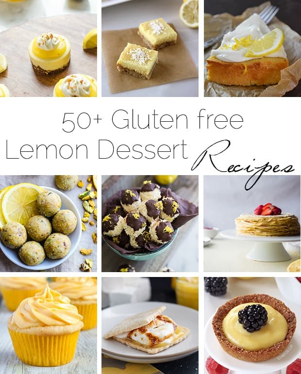  50+ Gluten Free Lemon Desserts - A roundup of 50+ healthier, gluten free lemon desserts to get your sweet and sour fix this summer! | Foodfaithfitness.com | @FoodFaithFit