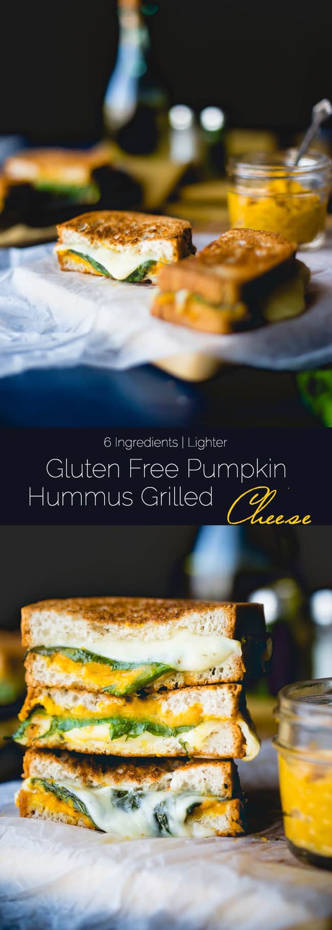 Gluten Free Pumpkin Hummus Grilled Cheese - This gluten free grilled cheese sandwich has the creamy, flavor of pumpkin! It's a healthier version of the classic sandwich that's perfect for fall lunches or dinners! | Foodfaithfitness.com | @FoodFaithFit