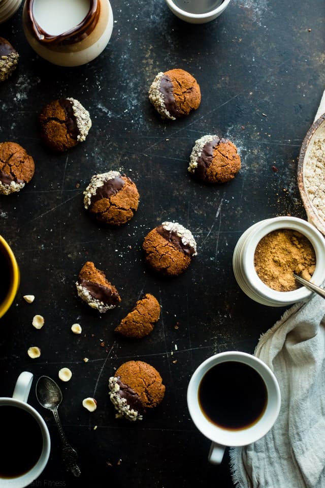 Chocolate Hazelnut Healthy Ginger Snap Recipe with Coffee