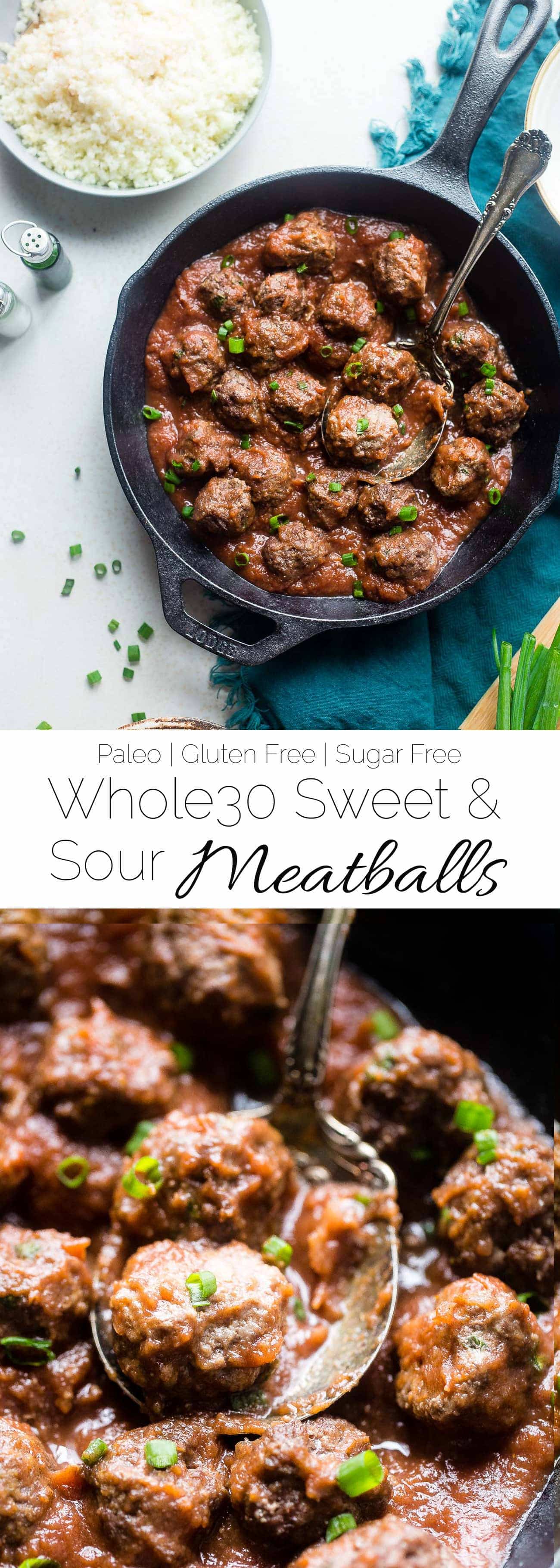 Whole30 Meatballs Sweet and Sour - این کوفته های ساده پالئو یک بازسازی سالم از یک دستور غذای کلاسیک است که بدون گلوتن است و 30 مورد شکایت دارد!  آنها یک وعده غذایی در شب هستند که همه آن را دوست خواهند داشت!  |  Foodfaithfitness.com |  @FootballFootball
