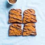 5 Vegan Dessert Breakfast Toasts - Want to eat cookie dough, cookies n' cream, sweet potato pie or an almond joy for breakfast? These healthy, gluten free toasts let you have dessert for breakfast, and you can prep the toppings ahead! | FoodFaithFitness.com | @FoodFaithFit