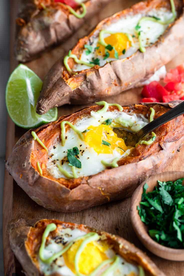 Twice Baked Mexican Sweet Potatoes | Food Faith Fitness