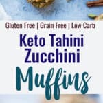 keto zucchini muffins collage photo