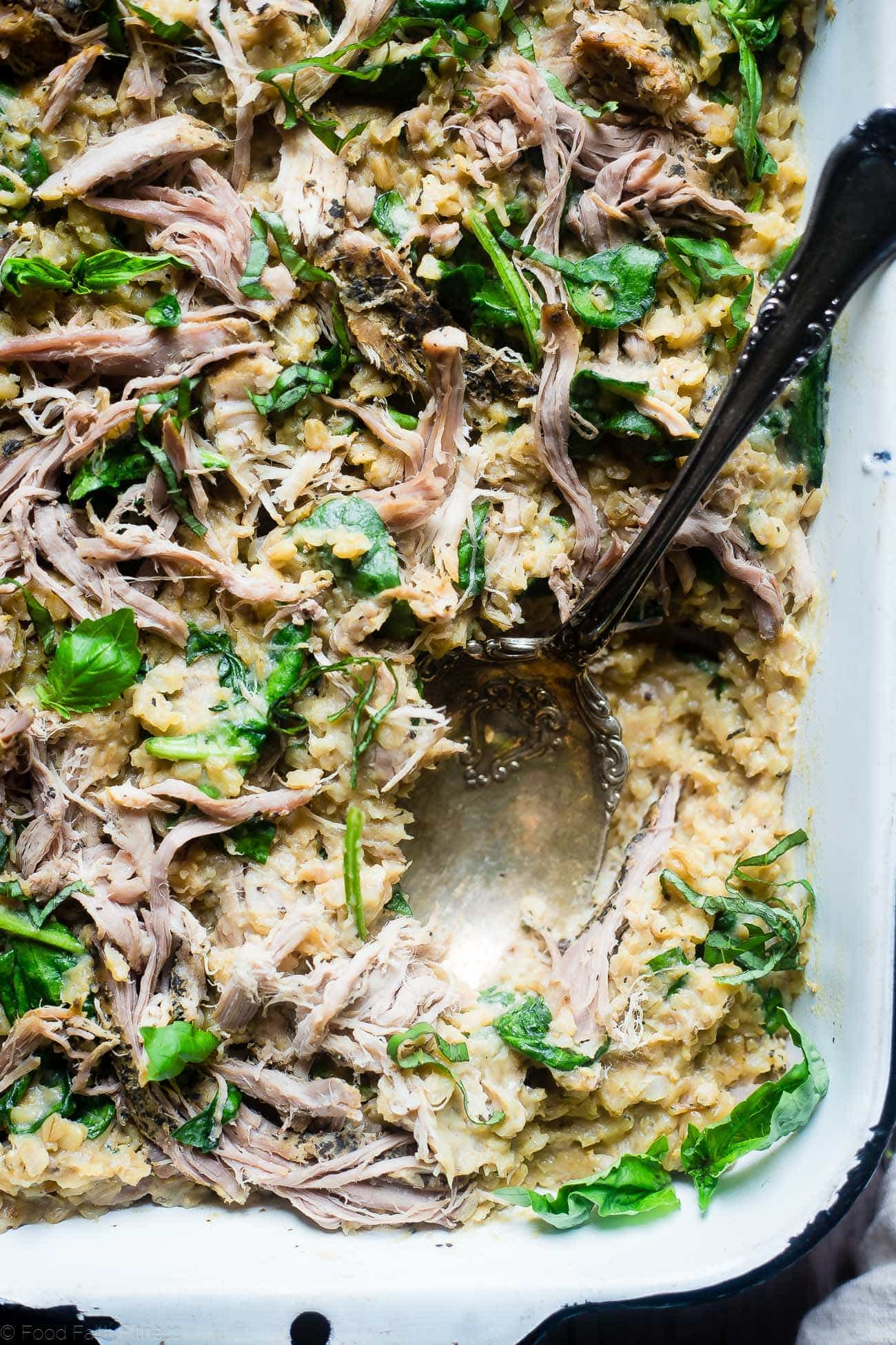 Slow Cooker Honey Mustard Pork and Rice - Let the slow cooker do the work for you with this healthy honey mustard slow cooker pork loin and rice that's gluten free, under 10 ingredients and so easy! | Foodfaithfitness.com | @FoodFaithFit