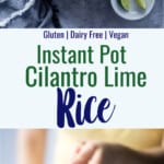 Instant Pot Cilantro Link Rice collage photo