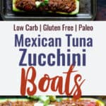 Tuna Zucchini Boats collage photo