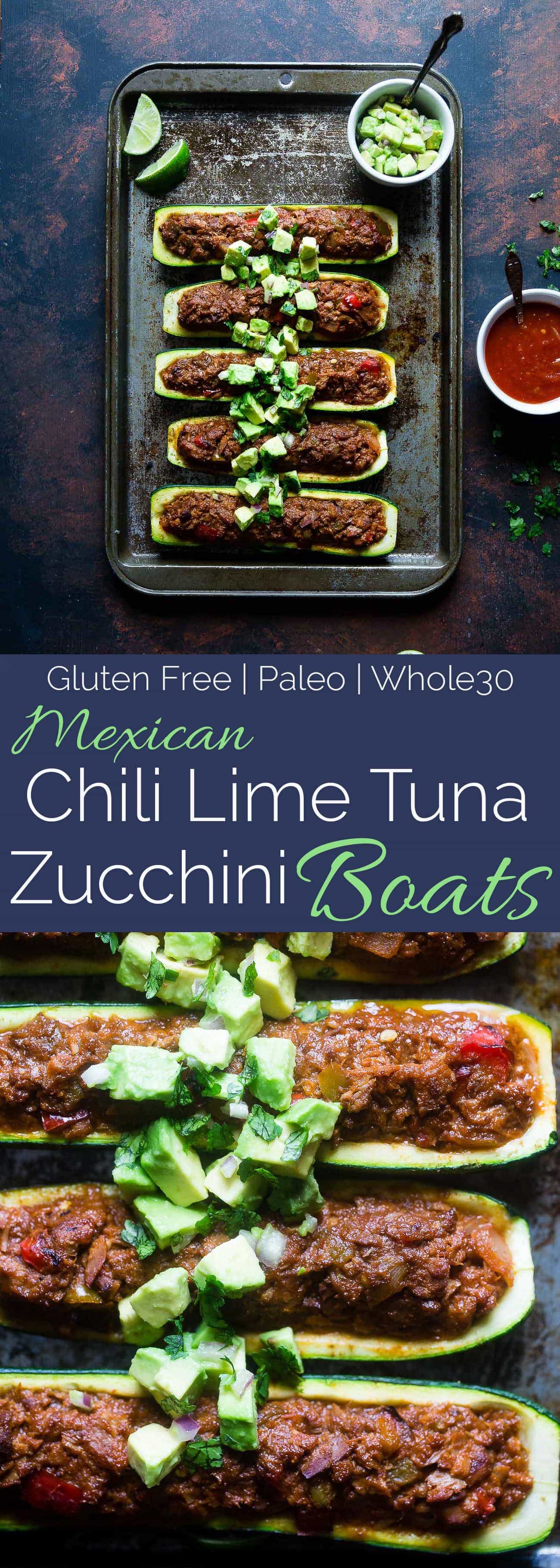 Mexican Tuna Stuffed Zucchini Boats | Food Faith Fitness