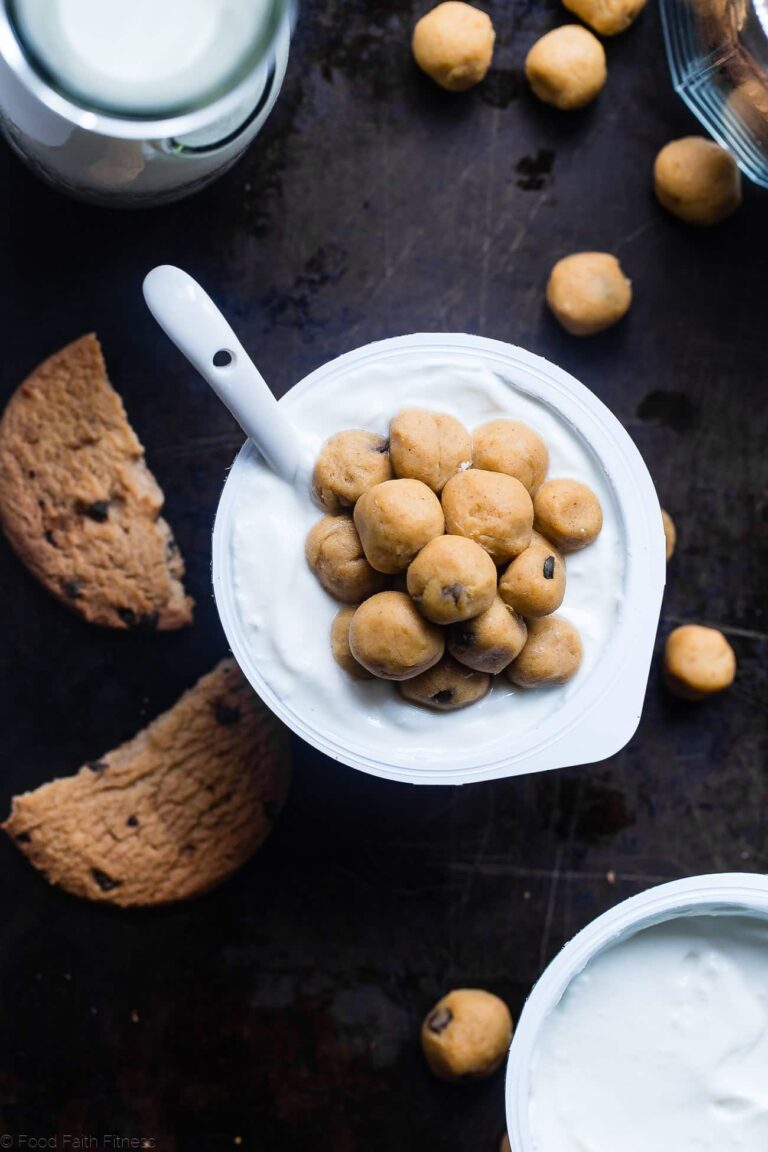 Healthy Single Serve Cookie Dough Dip Food Faith Fitness