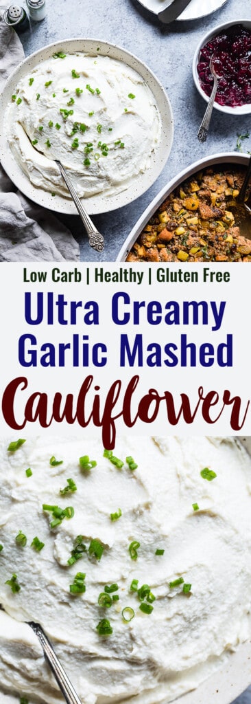 Garlic Mashed Cauliflower collage photo