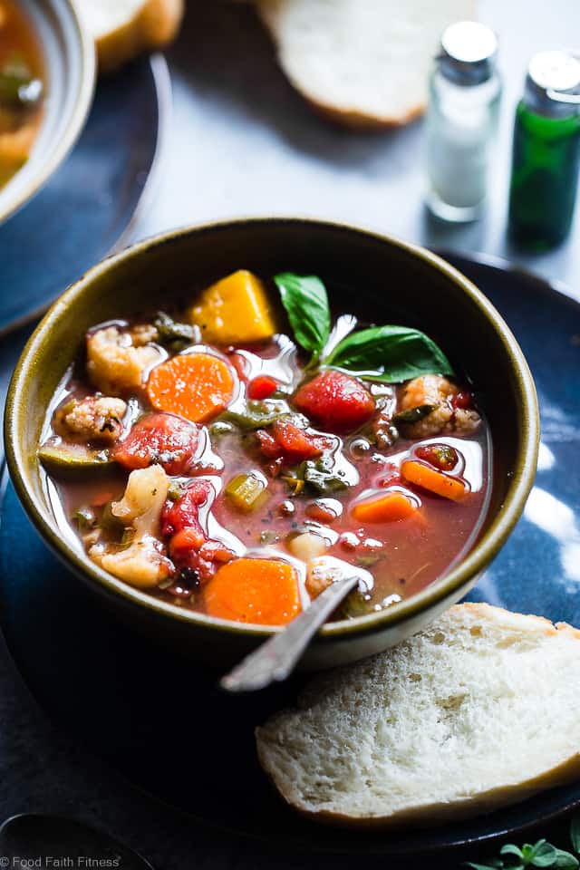 Easy Homemade Crockpot Vegetable Soup | Food Faith Fitness
