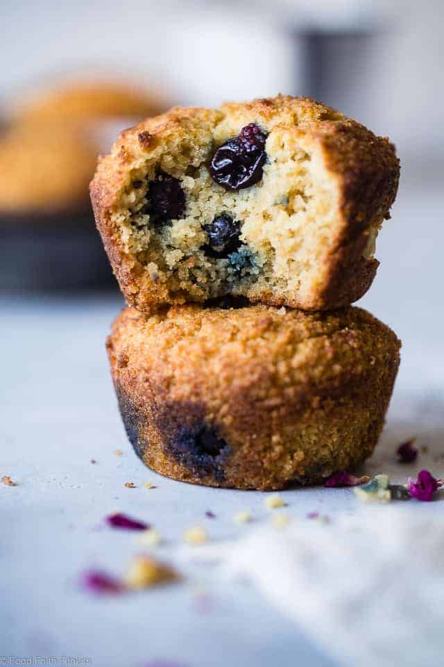 Low Carb Sugar Free Keto Blueberry Muffins with Almond Flour