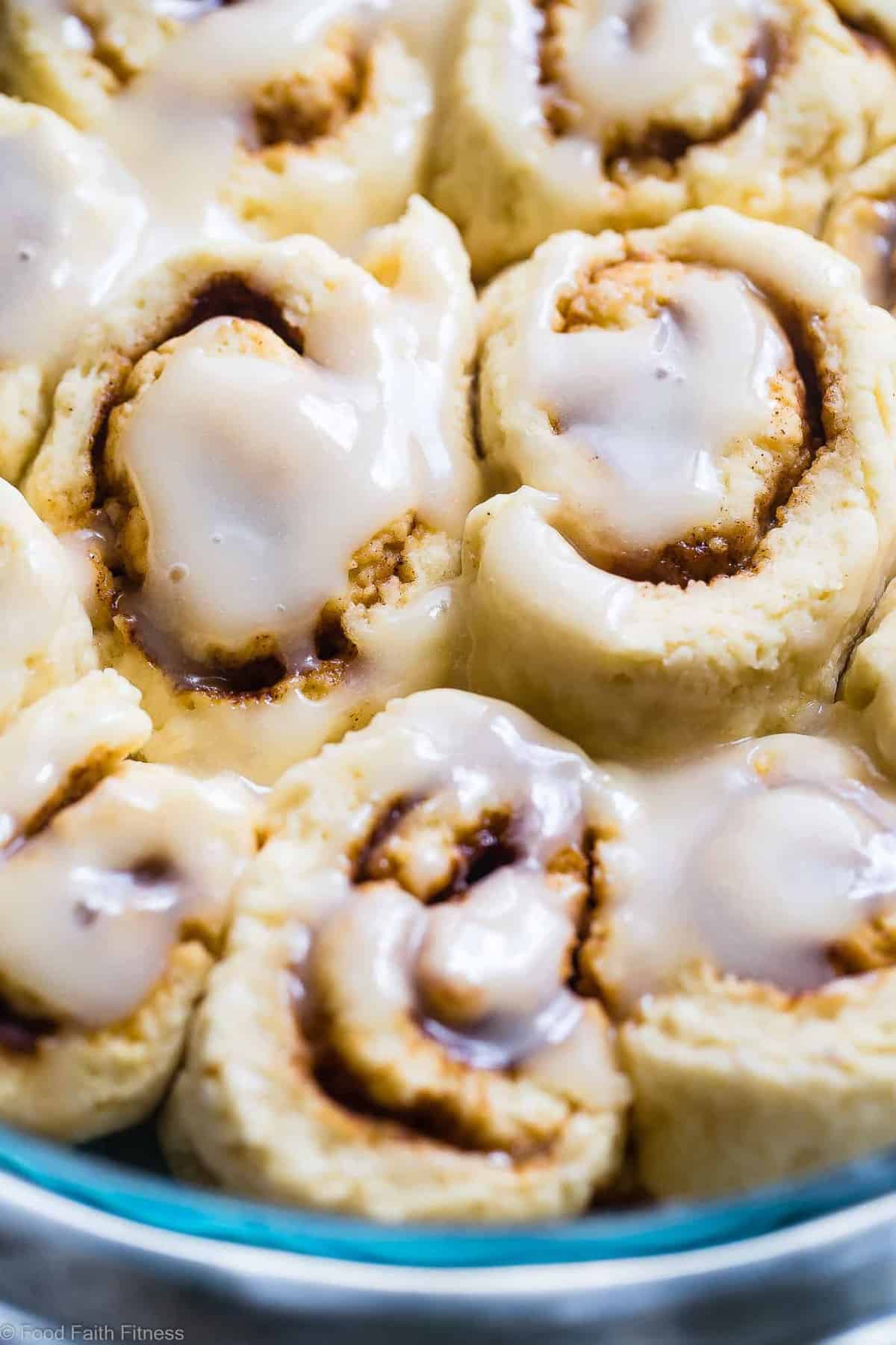 The BEST Easy Dairy Free Gluten Free Vegan Cinnamon Rolls - You will never believe that these  Cinnamon Rolls are better for you, gluten free/dairy free/egg free and under 200 calories! Soft, tender and perfectly sweet and spicy! | #Foodfaithfitness | #Glutenfree #Healthy #Vegan #DairyFree #EggFree